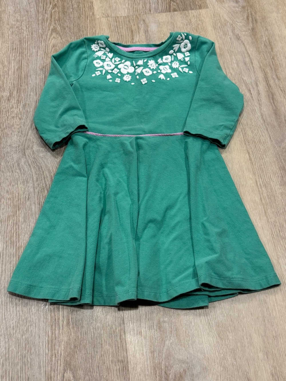 Mini Boden Green Long Sleeve Dress